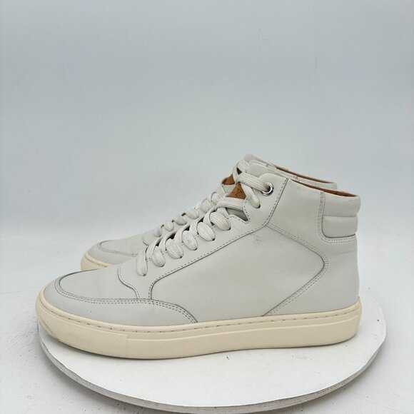Bally Other - Bally Hendrik Print Men Size 6D White Leather Mid Top Lace Up Casual Shoes